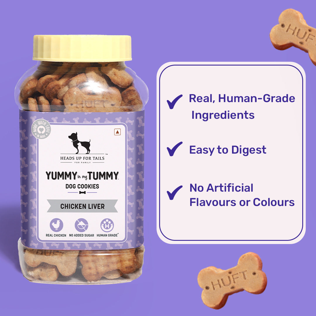 HUFT YIMT Chicken Liver Dog Biscuits - Heads Up For Tails