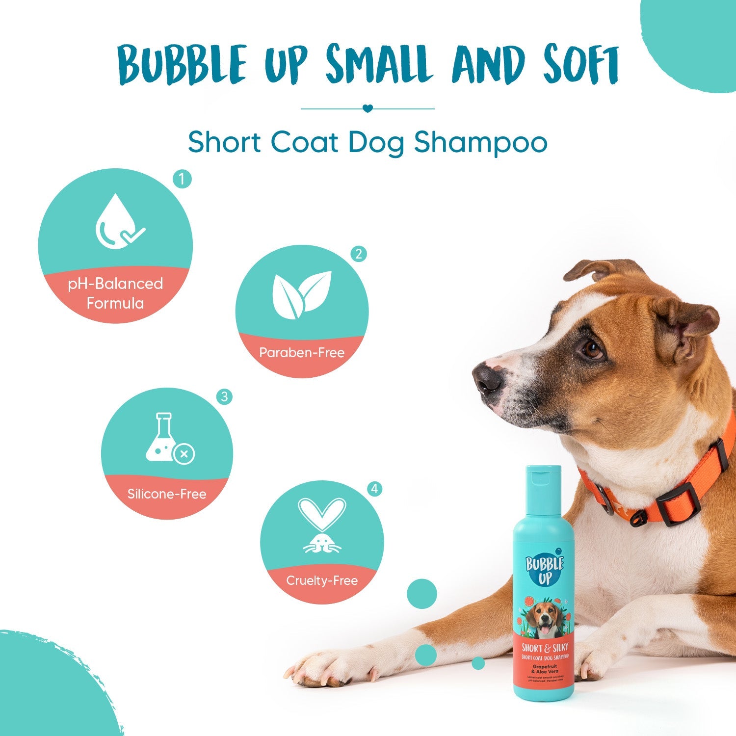 Bubble Up - Short & Silky Short Coat Dog Shampoo - Heads Up For Tails