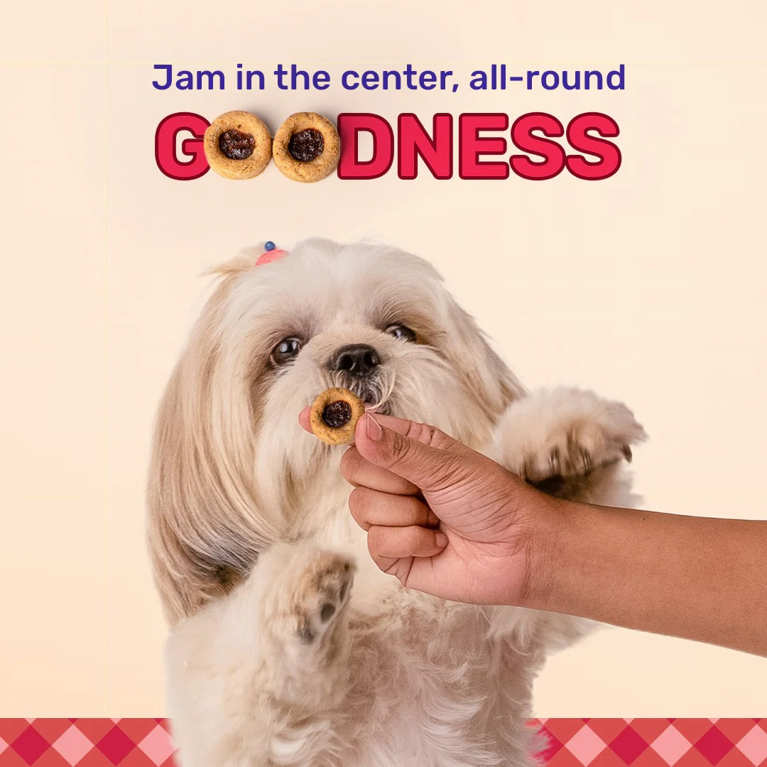 HUFT Jammies - Chicken Filled With Mixed Fruit Jam Dog Treats - 100 g