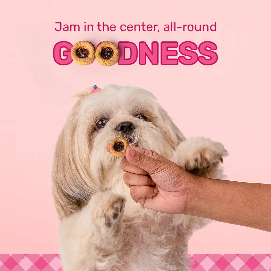 HUFT Jammies - Chicken Filled With Strawberry Jam Dog Treats - 100 g