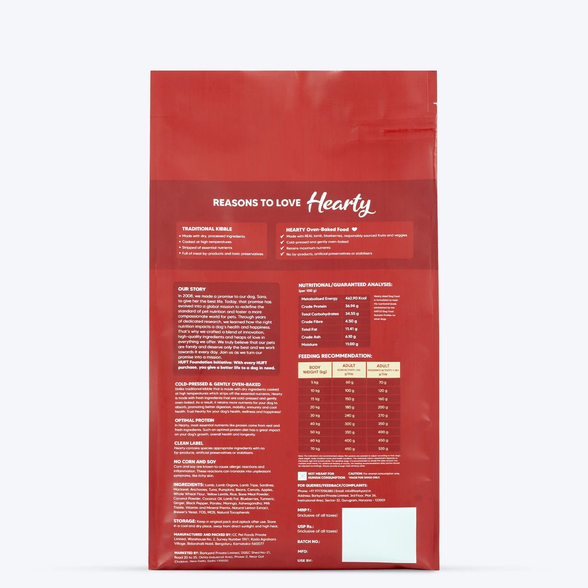 Hearty Lamb & Blueberry Oven-Baked Adult Dog Food - All Breeds