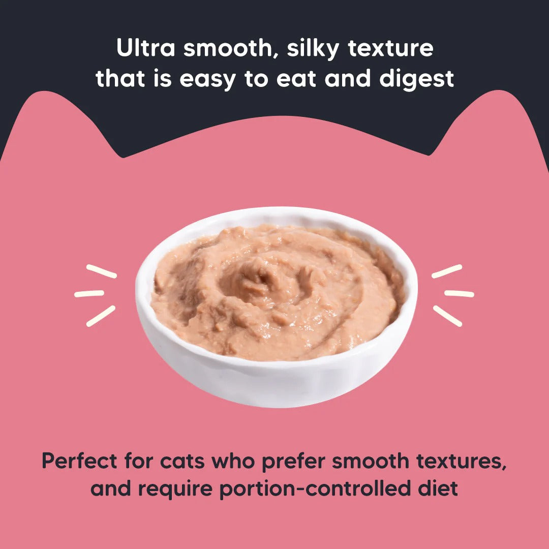 Meowsi by HUFT Low Calorie Light Chicken Mousse Wet Food For Cat - 70 gm