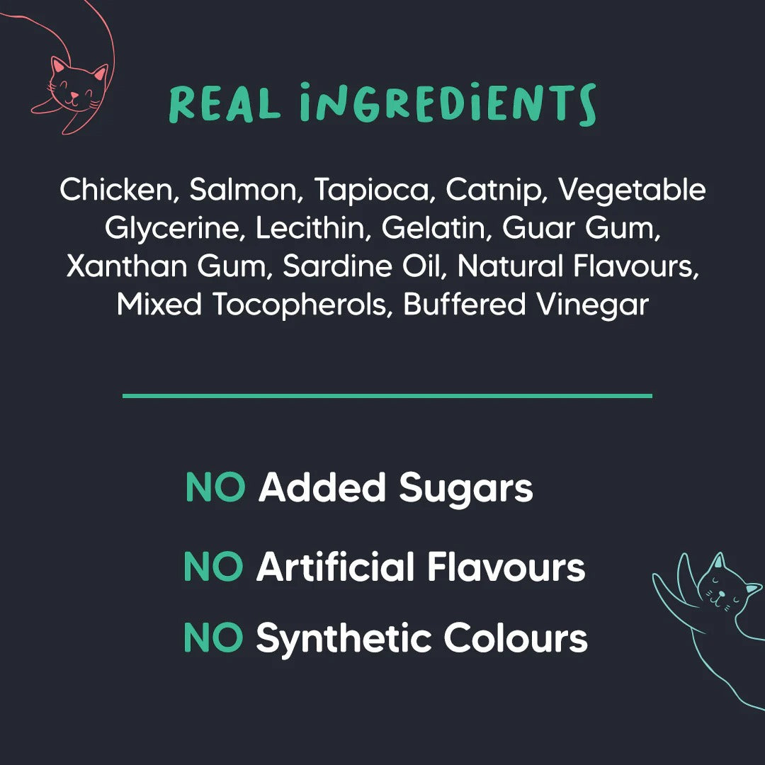 Meowsi by HUFT Catnip with Salmon & Chicken Soft Cat Treats - 50 gm