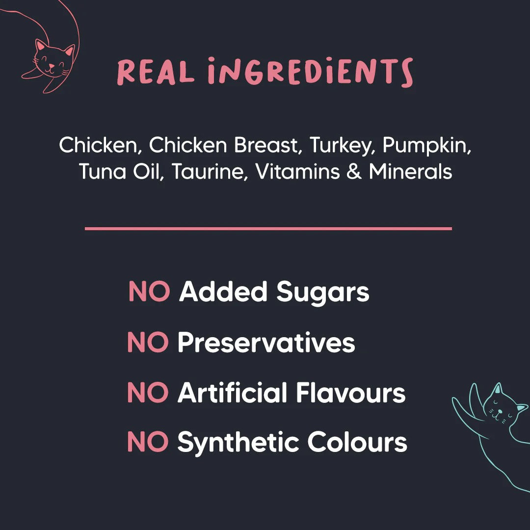 Meowsi by HUFT Low Calorie Light Chicken Mousse Wet Food For Cat - 70 gm