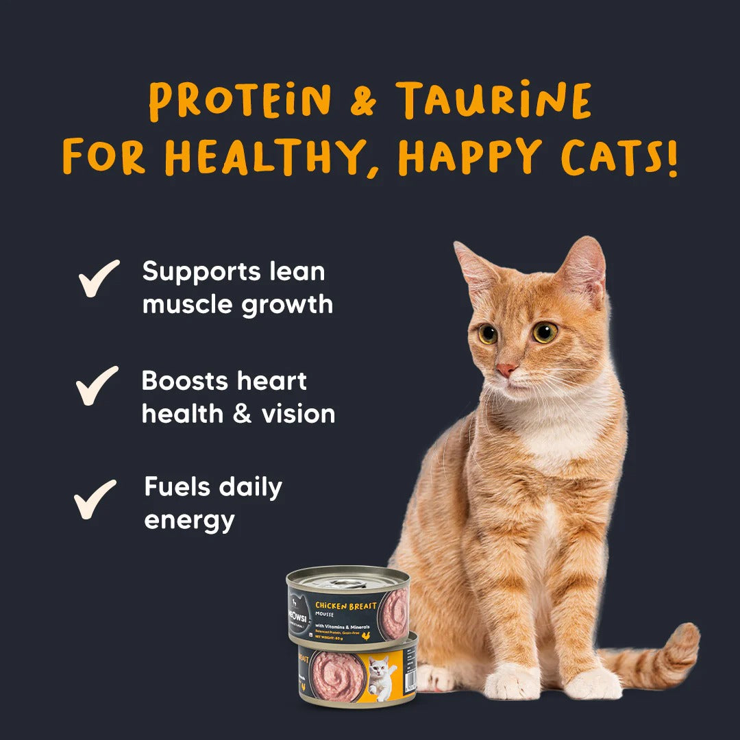 Meowsi by HUFT Chicken Breast Mousse Canned Cat Wet Food - 80 gm