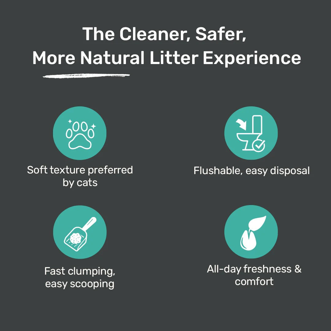 Meowsi by HUFT Tofu Cat Litter - Unscented - 6 Ltr