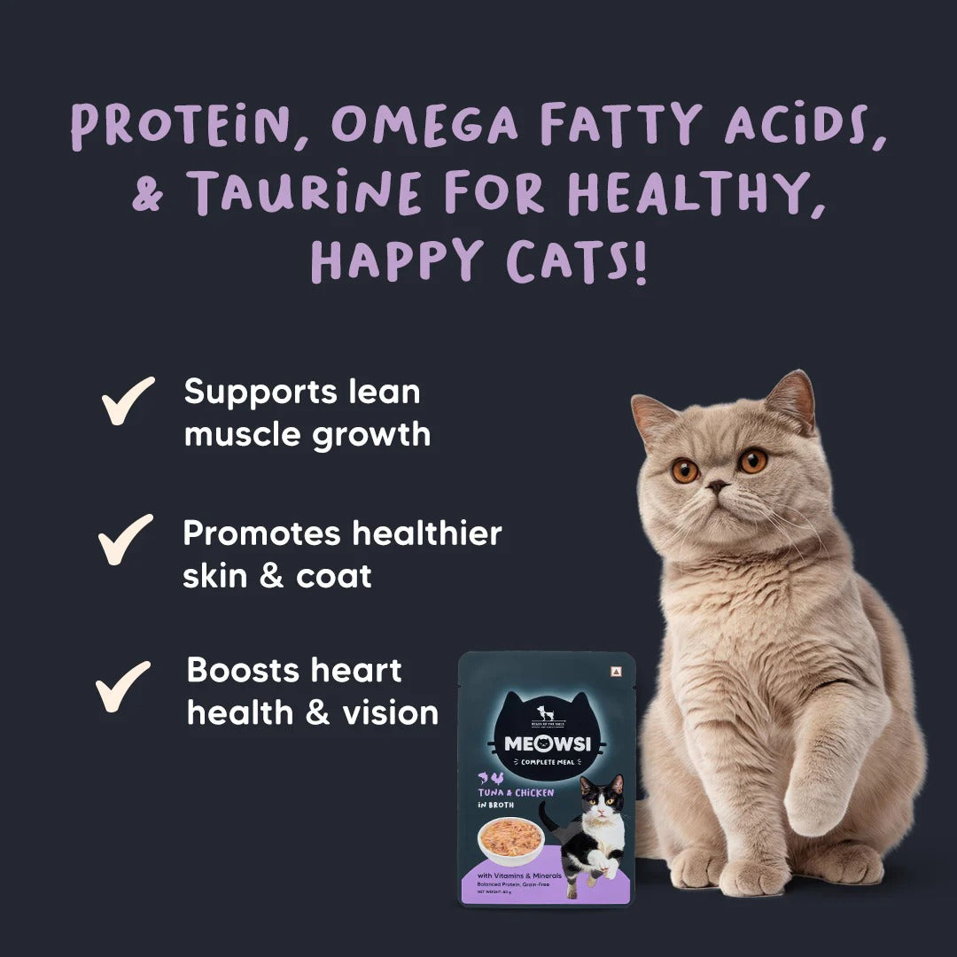 Meowsi by HUFT Tuna & Chicken In Broth Cat Wet Food - 80 gm