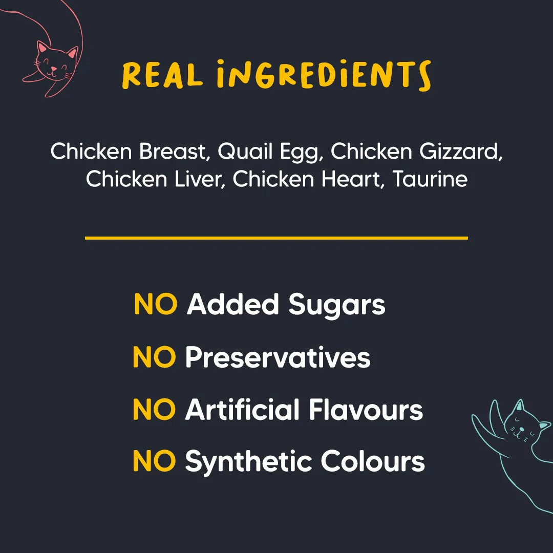 Meowsi by HUFT Chicken Breast With Quail Egg In Broth Cat Wet Food - 80 gm