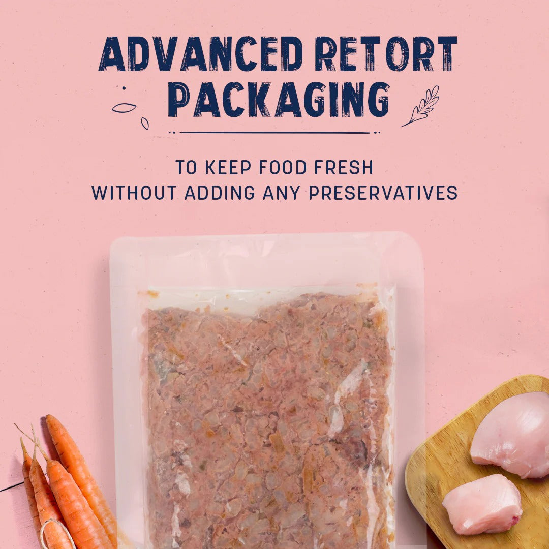 طعام سارة الرطب الصحي للجراء بنكهة الدجاج والأرز البني - 100 غرام