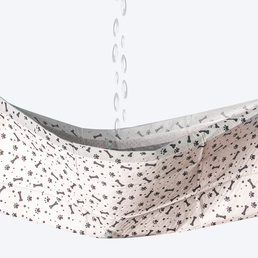 HUFT Charcoal Puppy Training Pads - 60 x 45 cm - Pack of 100