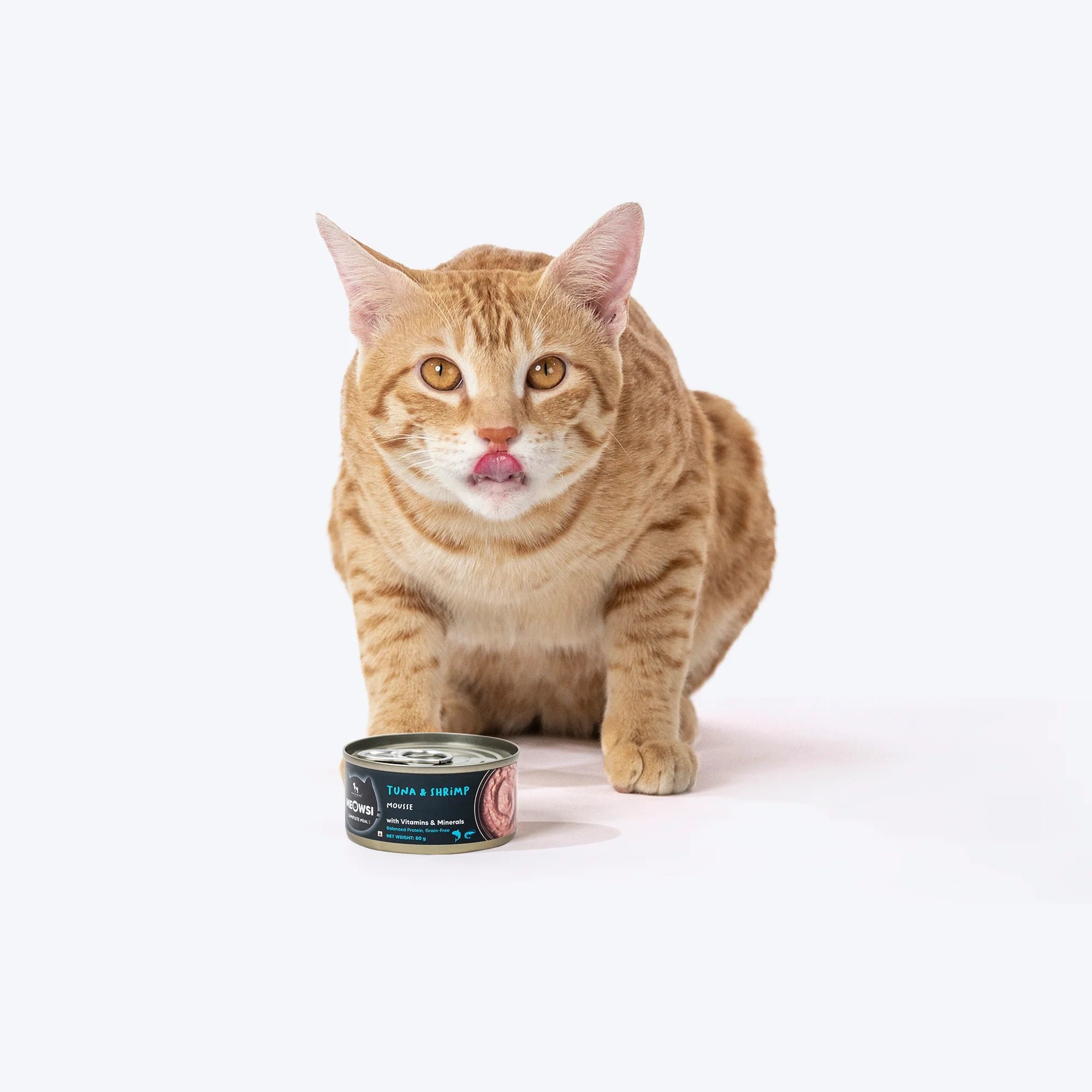 Meowsi by HUFT Tuna & Shrimp Mousse Canned Cat Wet Food - 80 gm