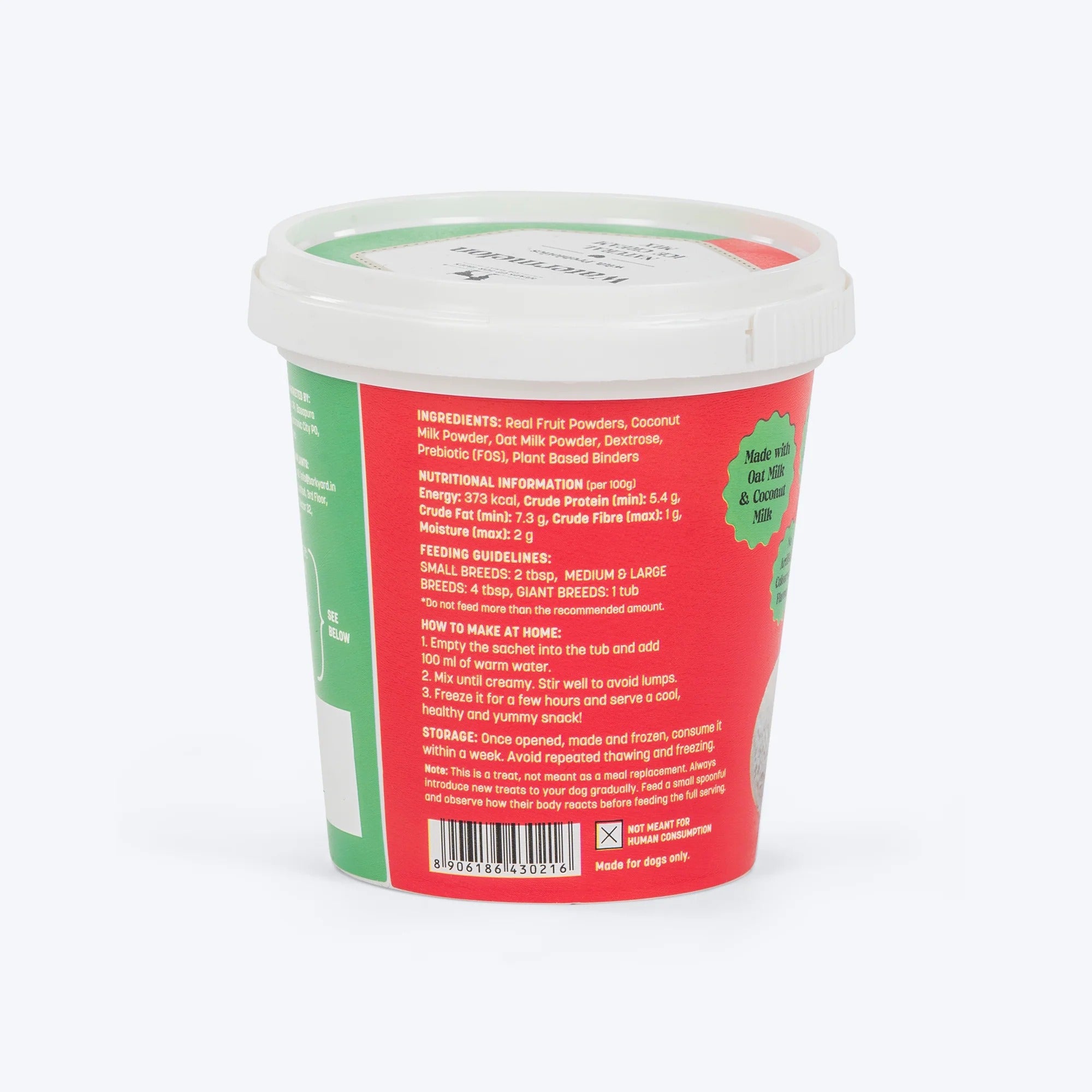 HUFT Ice Cream Watermelon With Prebiotics Mix Treat For Dog - 40 gm