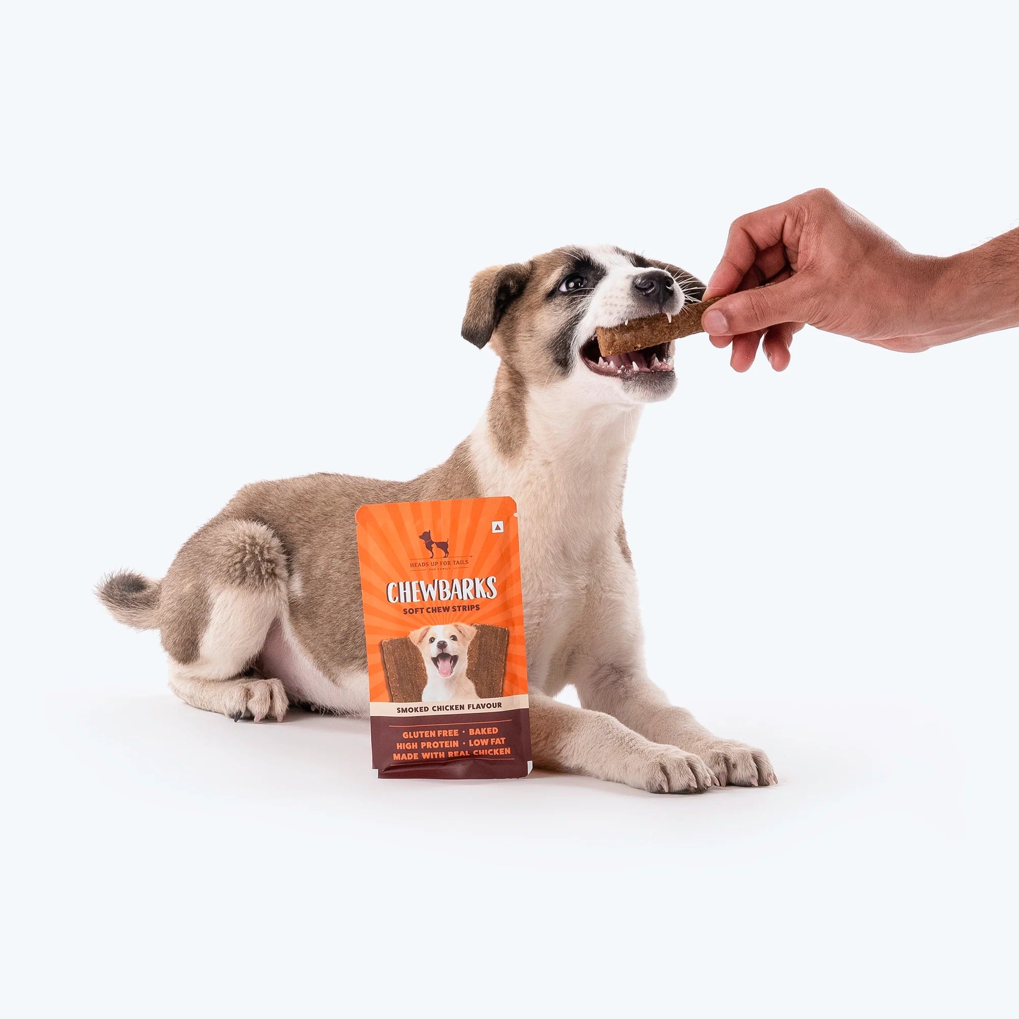 HUFT Chewbarks Smoked Chicken Soft Chew Strips Treat For Dogs - 30g