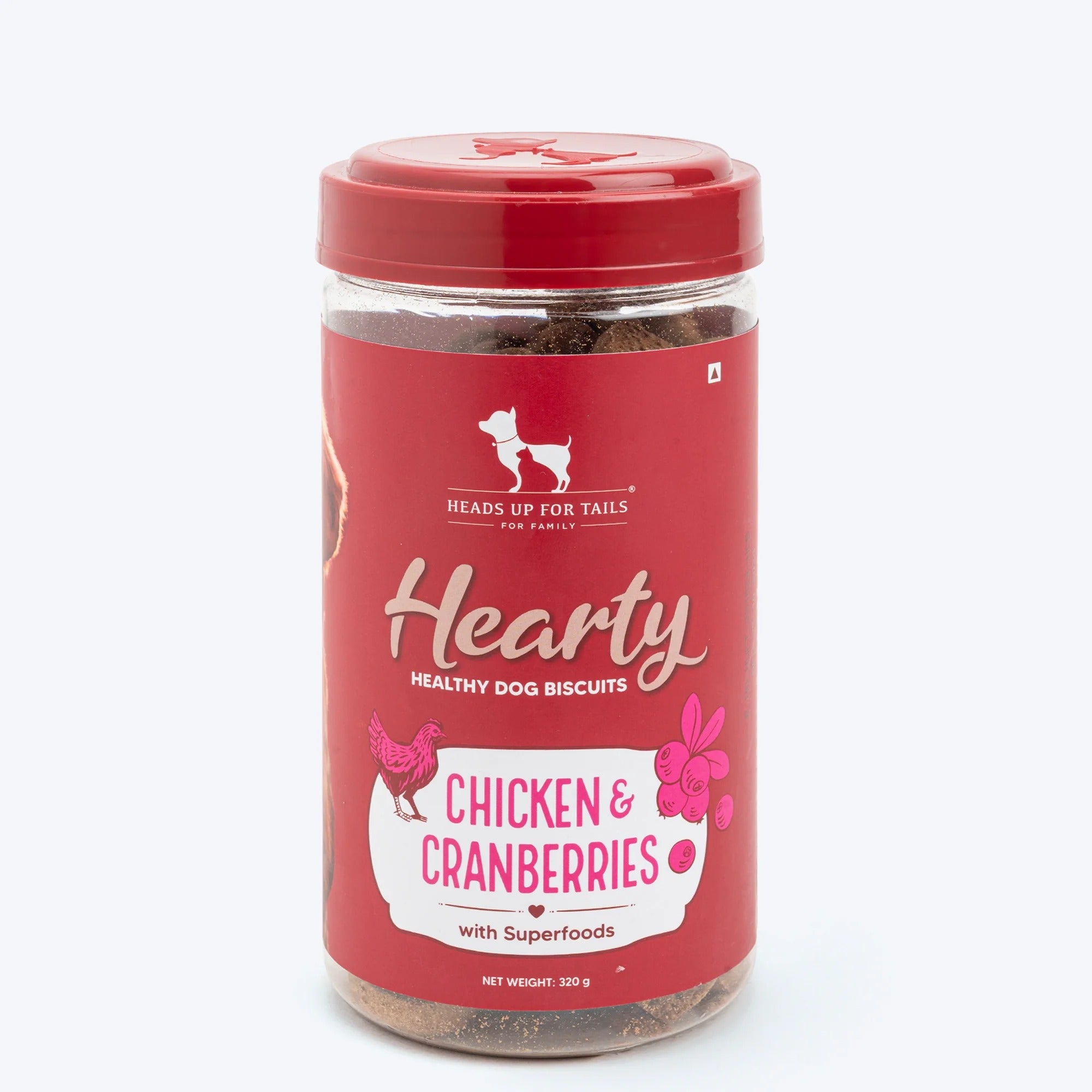 Hearty Chicken & Cranberries Healthy Dog Biscuits - 320 gm
