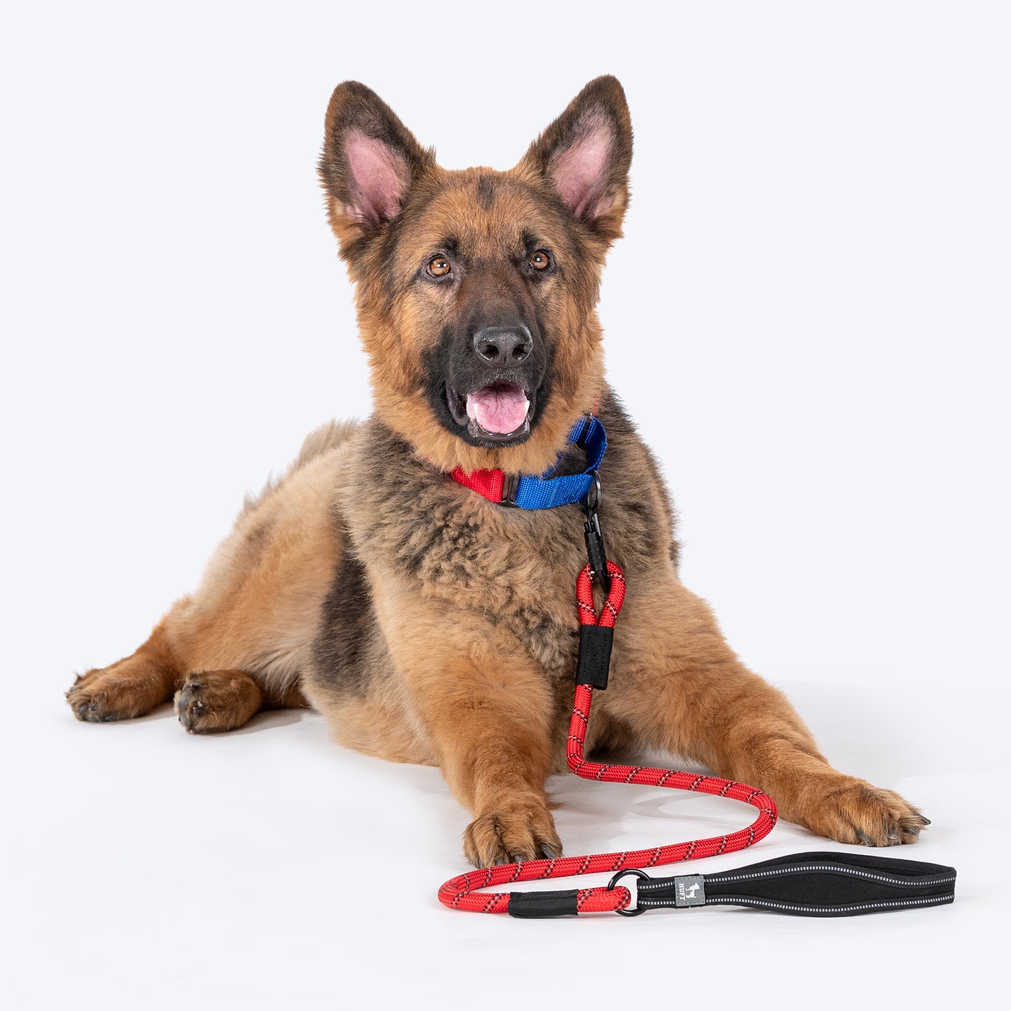 HUFT Rope Leash With Carabiner For Dog - Red - 1.2 m - Heads Up For Tails