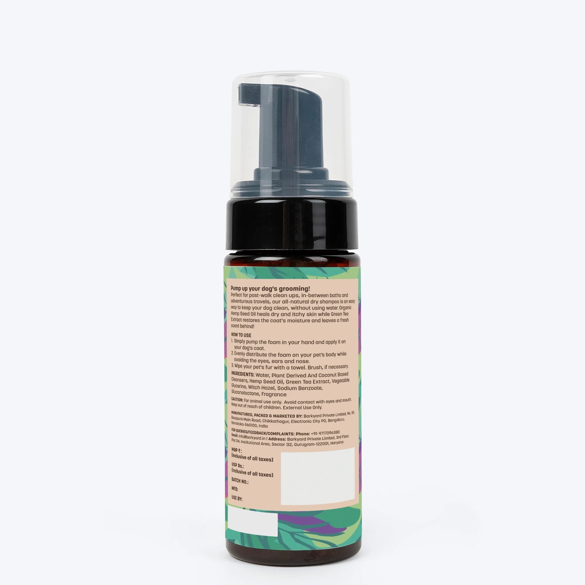 HUFT Waterless Cleansing & No Rinse Dry Shampoo For Dog - 140 ml