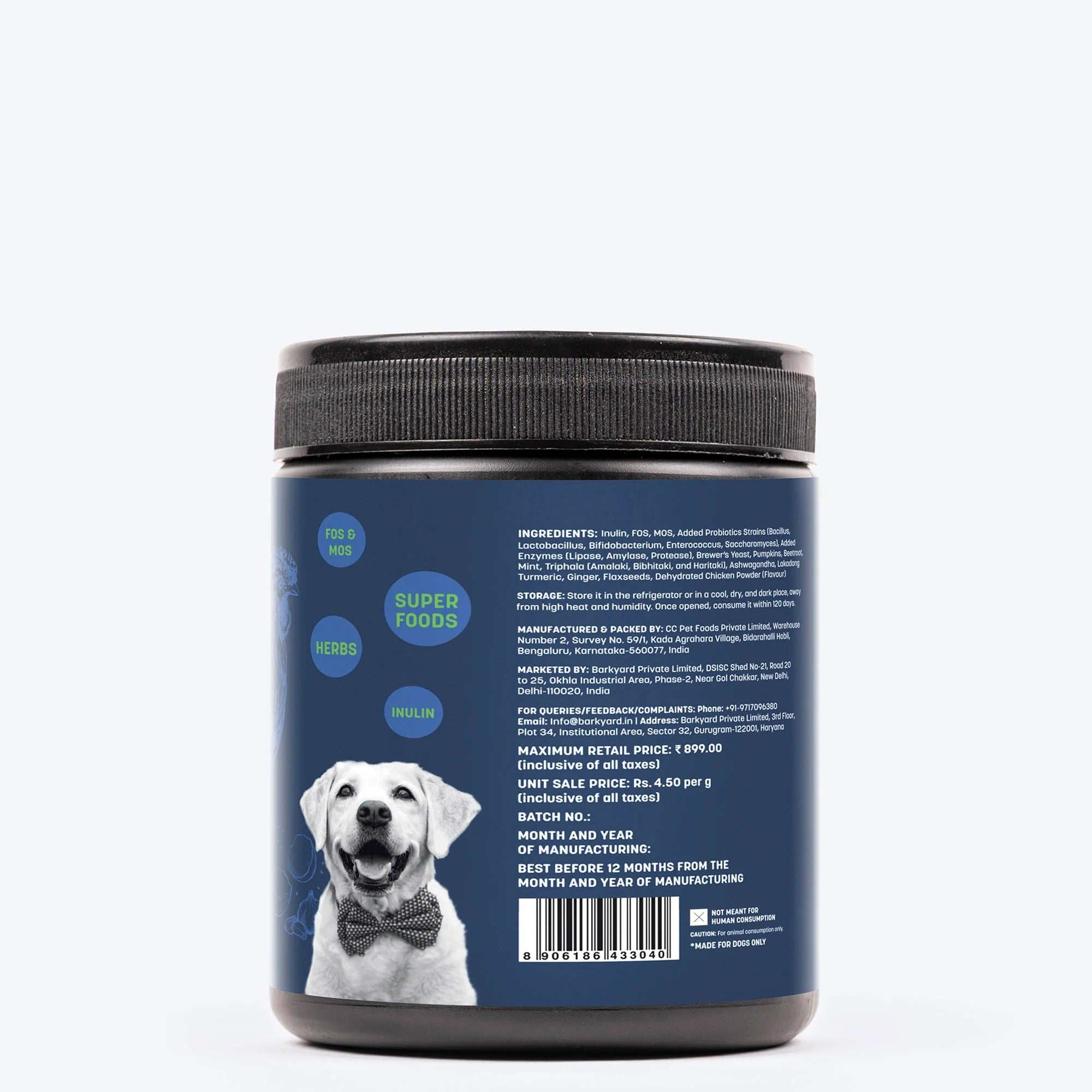 Sara's Boosters Gut & Digestive Health Supplement For Dogs - 200 gm