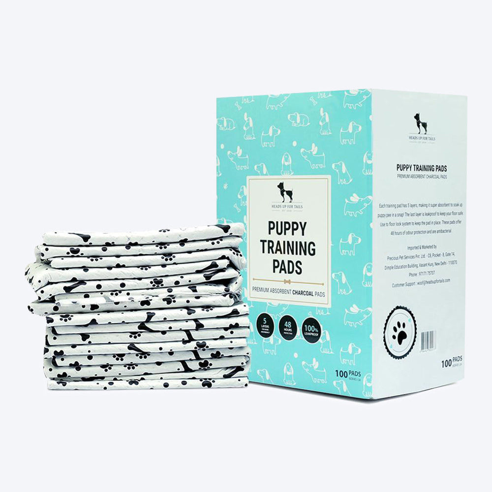 HUFT Charcoal Puppy Training Pads - 60 x 45 cm - Pack of 100