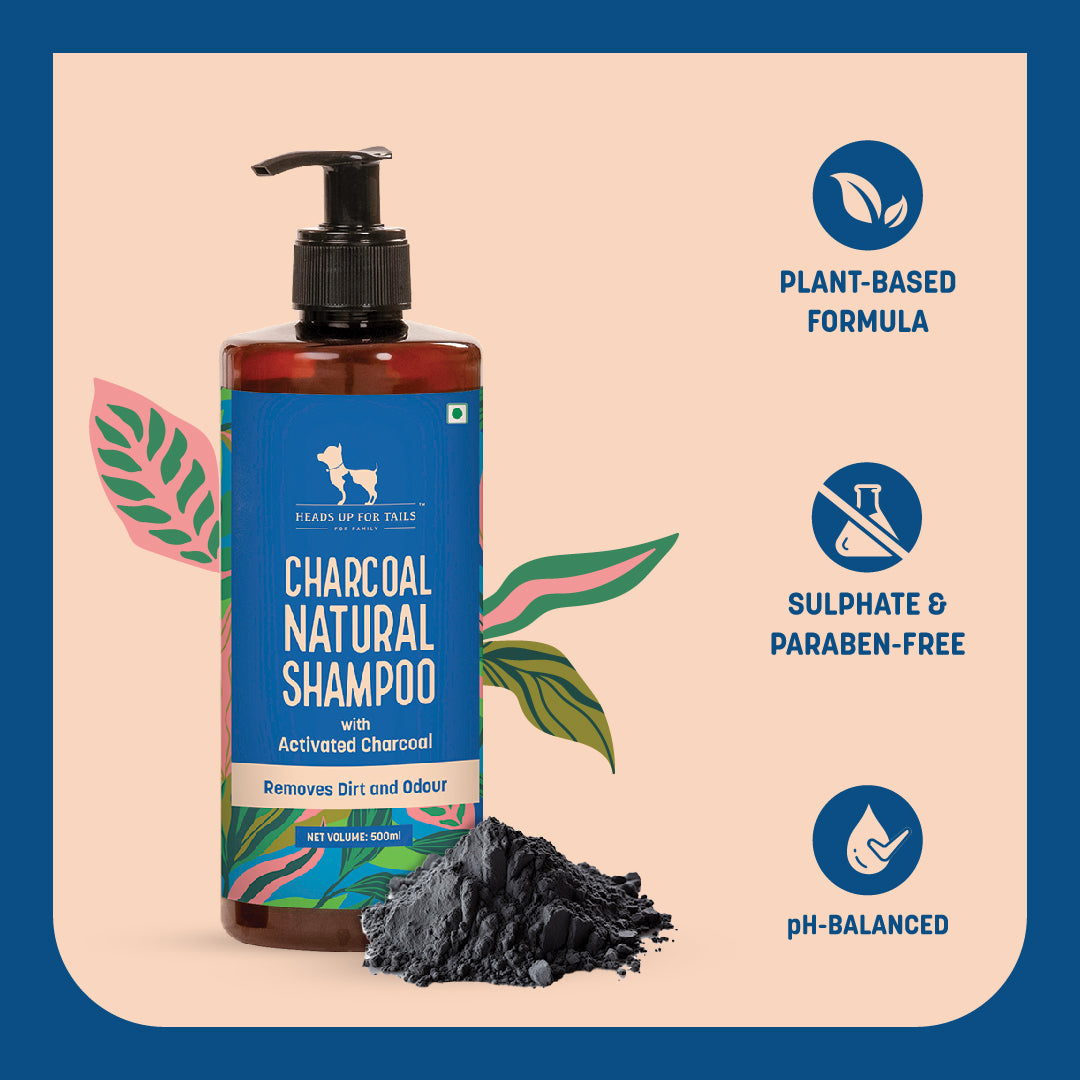 HUFT Natural Activated Charcoal Shampoo For Dogs