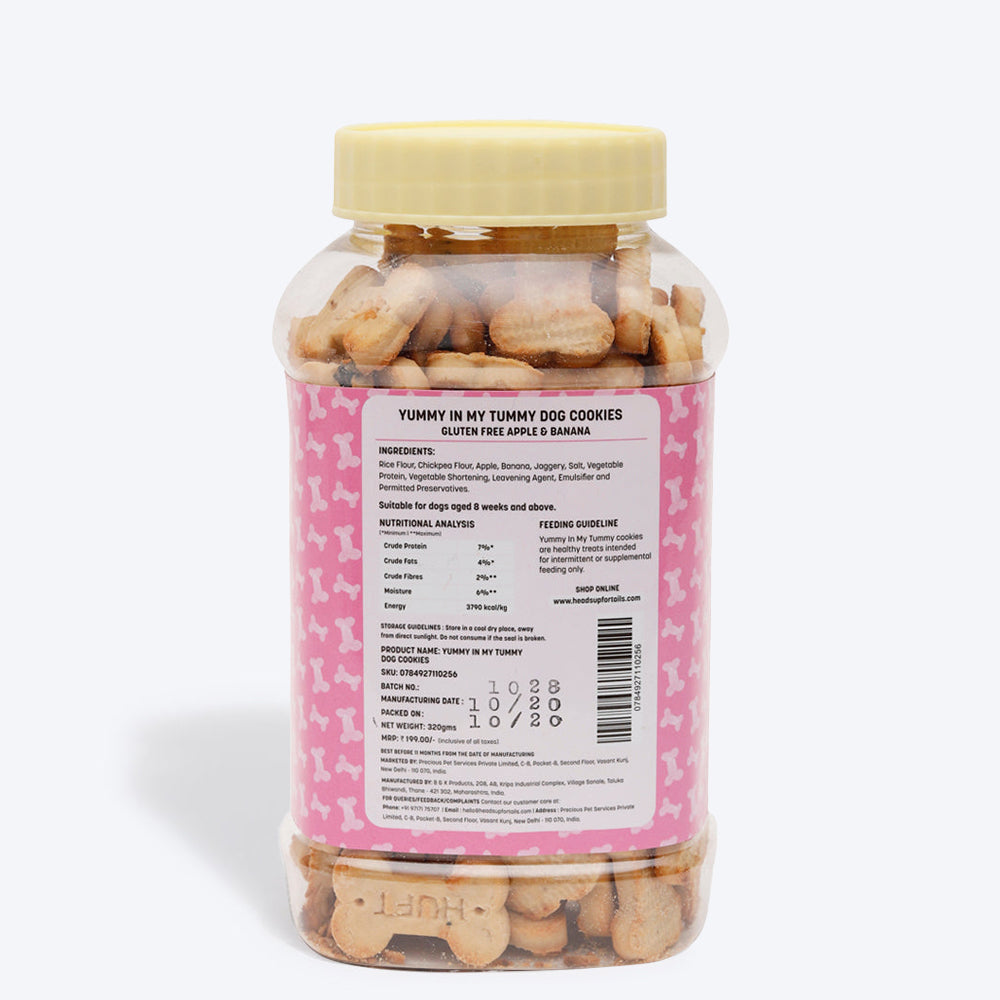 HUFT YIMT Apple & Banana Vegetarian Dog Biscuits - Gluten Free - Heads Up For Tails