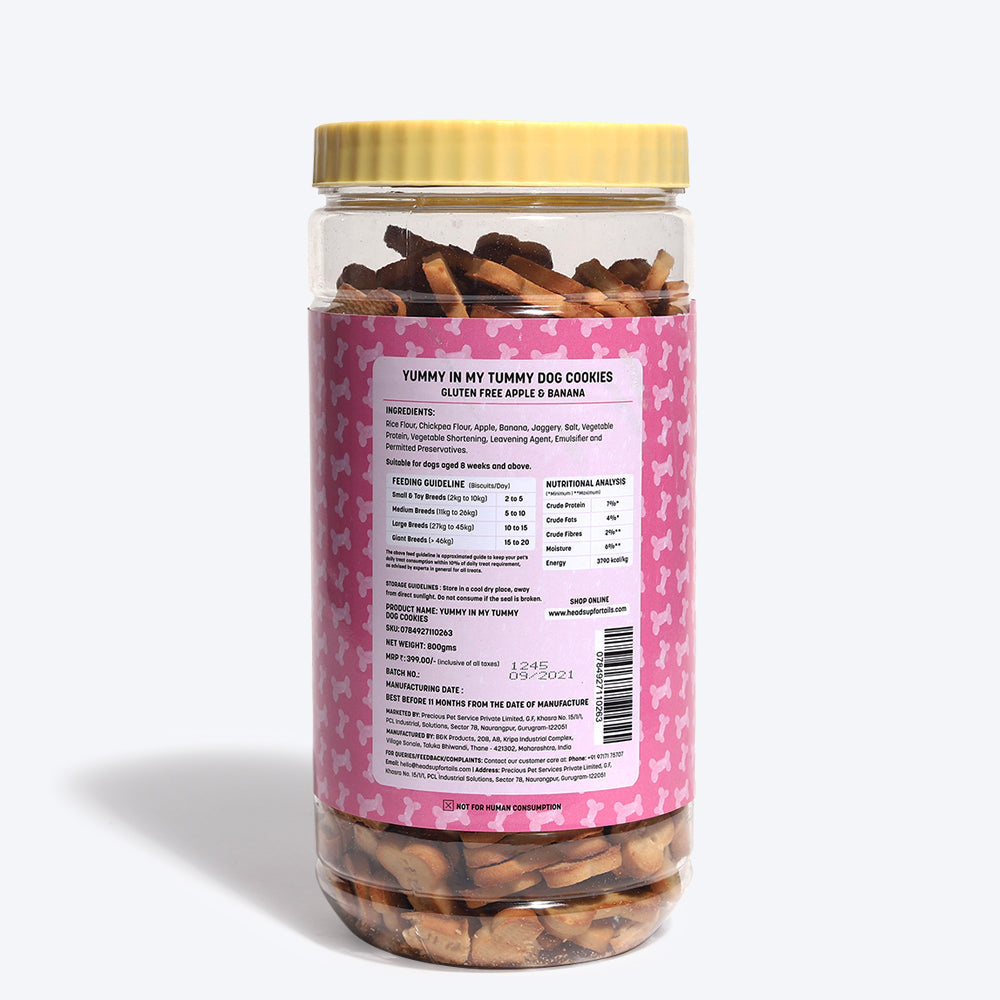 HUFT YIMT Apple & Banana Vegetarian Dog Biscuits - Gluten Free - Heads Up For Tails
