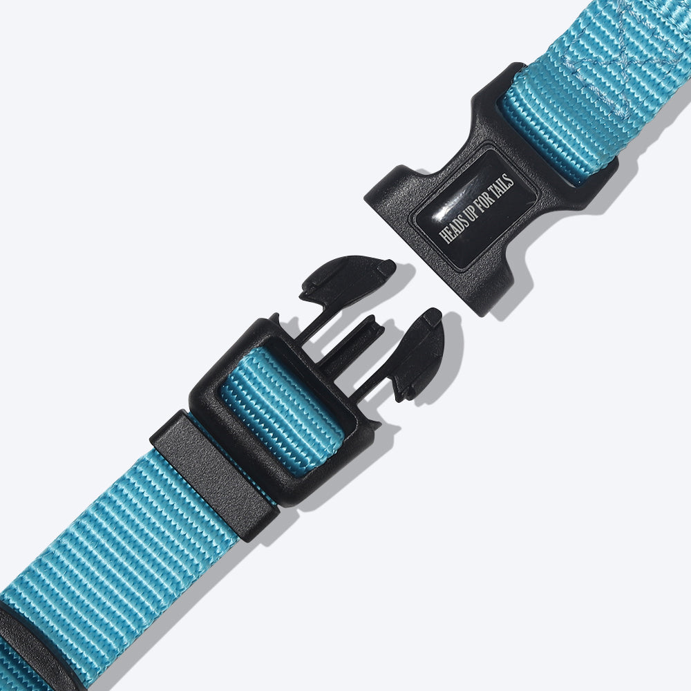 HUFT Essentials Nylon Dog H-Harness - Aqua Blue - Heads Up For Tails