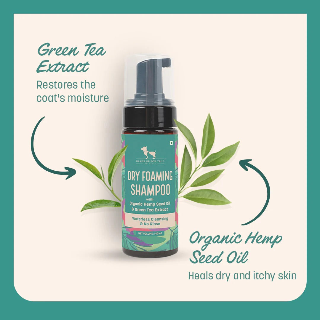 HUFT Waterless Cleansing & No Rinse Dry Shampoo For Dog - 140 ml