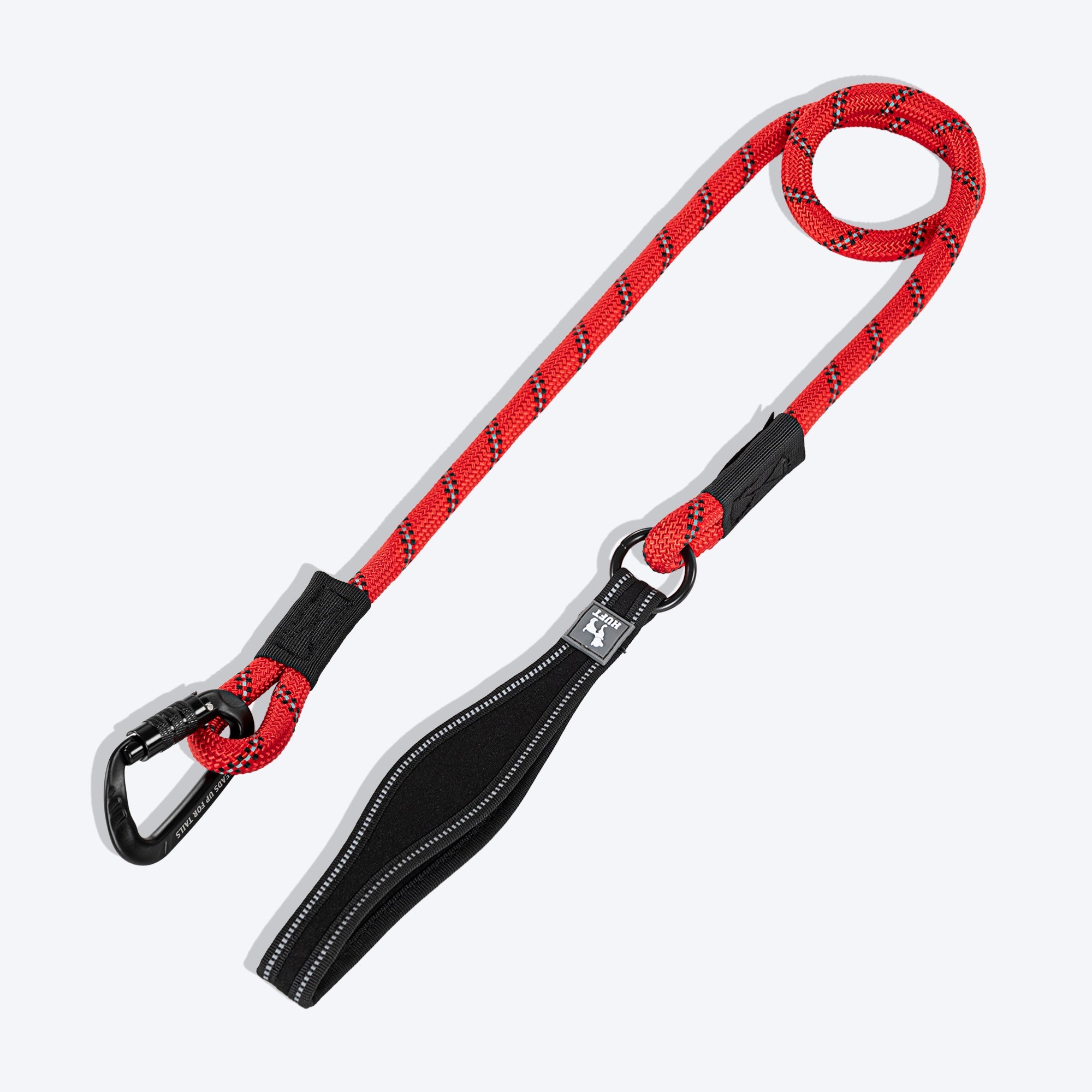 HUFT Rope Leash With Carabiner For Dog - Red - 1.2 m - Heads Up For Tails